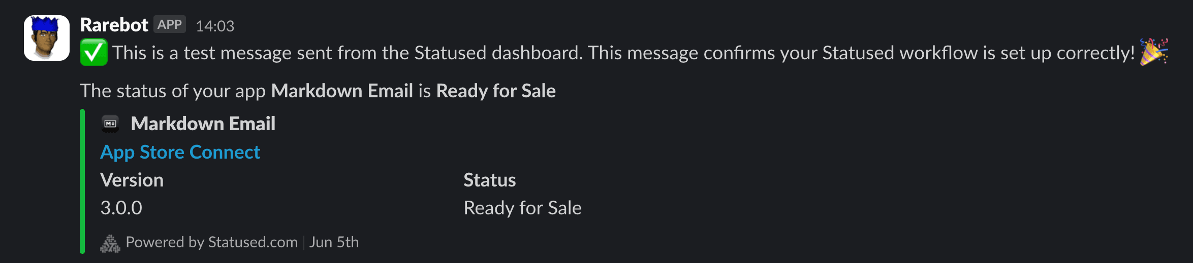 Slack Incoming Webhook Example